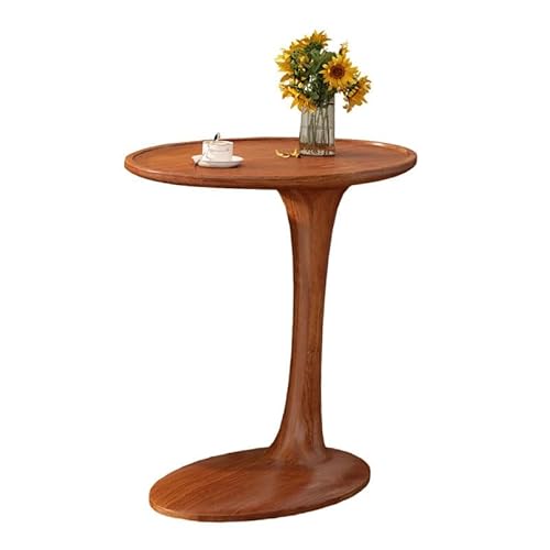 YYRHD-CZ Ovaler Couchtisch, Sofa-Beistelltisch Aus Massivholz, Starke Tragfähigkeit, Zart Und Glatt, Geeignet for Wohnzimmer, Schlafzimmer Und Büro(Walnut) von YYRHD-CZ