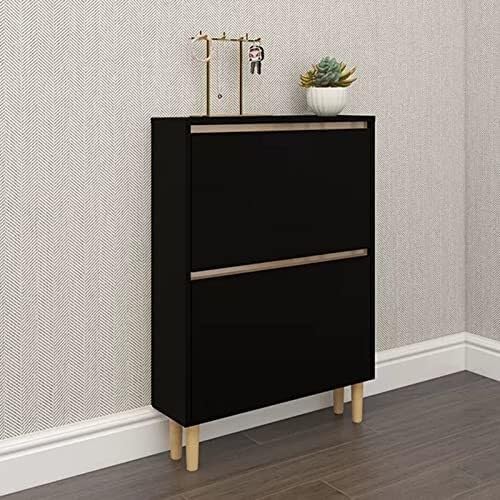 YYRHD-CZ Schuhschrank for Zuhause, Schuhregal Mit Großer Kapazität, Verstecktes Design, Geeignet for Wohnzimmer, Flur, Schlafzimmer(Black-with Legs) von YYRHD-CZ