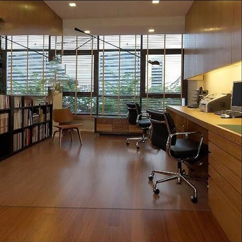 Bodenschutzmatte Bürostuhl, 90 * 120 PVC Bodenunterlage Laminat, Parkett, Fliesen, rutschfest, 1.8MM transparent (90 * 120) von YYSHLTRRE
