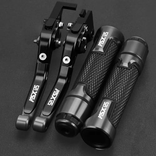 YYSMO Motorrad Einstellbare Bremse Kupplung Hebel Griff Lenker Griffe Für Hon&da MSX125 GROM MSX 125 2023 2022 2021 2020 2019 2018 2017 2016 2015 2014(G) von YYSMO