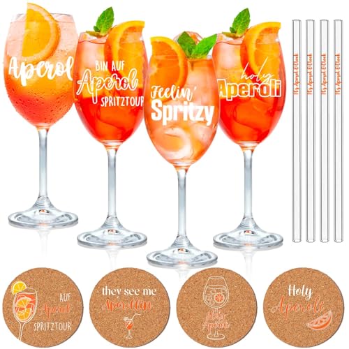 YYSWSAKY 4er Set Aperol Spritz Gläser Geschenkset - Premium Aperol Gläser∣It’s Aperol O’Clock Glasstrohhalme∣Korkuntersetzer, Ideal Geeignet für Aperol-Fan YYSWSAKY 4er Set Aperol Spritz Gläser Geschenkset - Premium Aperol Gläser∣It’s Aperol O’Clock Glasstrohhalme∣Korkuntersetzer, Ideal Geeignet für Aperol-Fan von YYSWSAKY