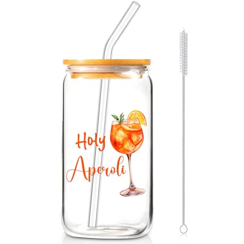 YYSWSAKY Aperol Spritz Gläser Glas mit Deckel Strohhalm Aperol Spritz Accessoires Aperol Geschenke für Frau Aperol Spritz Gläser Geschenkset YYSWSAKY Aperol Spritz Gläser Glas mit Deckel Strohhalm Aperol Spritz Accessoires Aperol Geschenke für Frau Aperol Spritz Gläser Geschenkset von YYSWSAKY