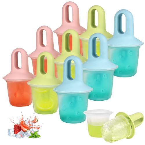YYTECH 9 Stück Eisformen Silikon, Eis am Stiel Formen Set, Mini Eisformen BPA Frei, Eisformen mit Kunststoffstäbchen, eisformen eis am stiel für Kinder, Erwachsen und Baby YYTECH 9 Stück Eisformen Silikon, Eis am Stiel Formen Set, Mini Eisformen BPA Frei, Eisformen mit Kunststoffstäbchen, eisformen eis am stiel für Kinder, Erwachsen und Baby von YYTECH
