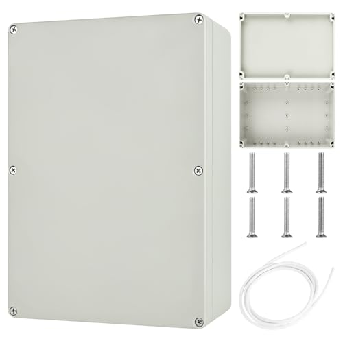 YYTECH Anschlussdose, 26.5 x 18.5 x 9.5cm IP65 Anschlussdose Wasserdicht, ABS Elektrisches Anschlusskästen, Gehäuse-Abzweigdose, Power Verteilerdose, Kunststoff Projekt Abzweigdosengehäuse von YYTECH