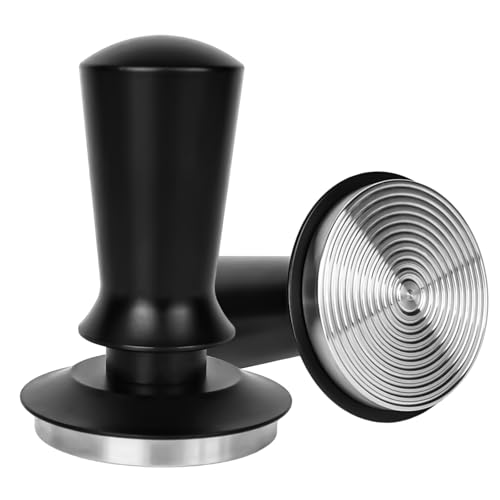 YYTECH Kaffeestampfer 58 mm Espresso Tamper Selbstnivellierendes mit Feder Auto Rebound Flacher Boden aus 304 Edelstahl Coffee Tamper Espresso Zubehör für Siebträger Barista Zubehör von YYTECH