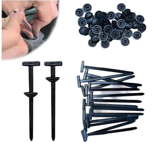 YYTECH Nylon Universal Kabelbinder Schnalle, 100 Mehrzweck Kunststoff Kabelbinder, Robust, Selbstsichernd, Universal Cable Tie Buckle Reißverschluss Kabelbinder für Autoreparatur und Lochbefestigung von YYTECH