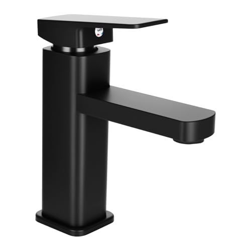 YYTECH Wasserhahn Bad Waschtischarmatur Armatur Schwarz Waschtischmischer Warm und Kaltwasserhahn Einhebelmischer Matt Schwarz Badarmatur für Bad Spüle Edelstahl Messing YYTECH Wasserhahn Bad Waschtischarmatur Armatur Schwarz Waschtischmischer Warm und Kaltwasserhahn Einhebelmischer Matt Schwarz Badarmatur für Bad Spüle Edelstahl Messing von YYTECH