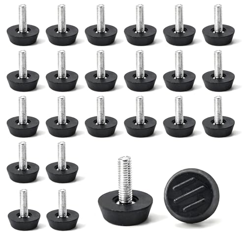 YYTOL Verstellbare Möbelfüße 24 Stück M6 x 19mm Stellfüße Höhenverstellbare Möbelfüße Füße Verstellschraube mit Gummibasis für Möbel YYTOL Verstellbare Möbelfüße 24 Stück M6 x 19mm Stellfüße Höhenverstellbare Möbelfüße Füße Verstellschraube mit Gummibasis für Möbel von YYTOL