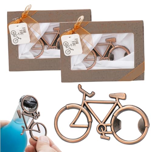 2 StüCk Fahrrad-FlaschenöFfner Bottle Opener Fahrrad Geschenke Fahrrad-FlaschenöFfner Edelstahl-Fahrrad-FlaschenöFfnerSchöNes Fahrrad-Dekor Korkenzieher FüR Papa Opa MäNner Vatertagsgeschenk von YYUEZHI