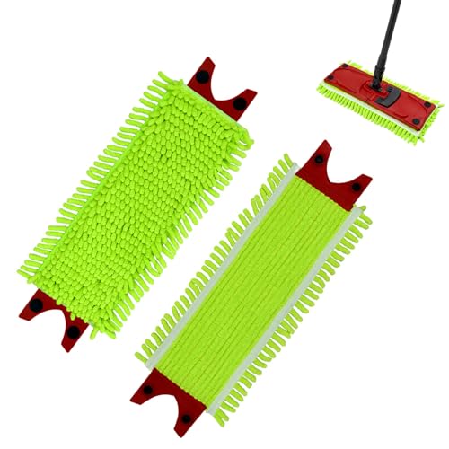 2 StüCk Wischmopp Bezug Bodenwischer Ersatzbezug Wischmopp Bezug Aus Mikrofasern Bodenwischer Wischmopp Ersatz FüR Alle Bodenarten FüR Alle HartböDen Empfindliche BöDen von YYUEZHI