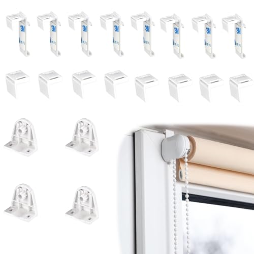 20 Stück Rollo Halterung Fenster, klemmrollos für Fenster ohne Bohren ersatzteile, Geeignet für Verdunkelungsrollos, Seitenzugrollos und Doppelrollo-Zubehörsets 20 Stück Rollo Halterung Fenster, klemmrollos für Fenster ohne Bohren ersatzteile, Geeignet für Verdunkelungsrollos, Seitenzugrollos und Doppelrollo-Zubehörsets von YYUEZHI