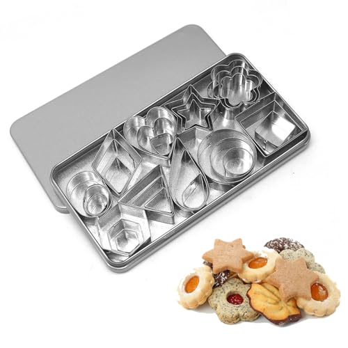 30 StüCk Mini Ausstechformen Keksausstecher Aus Edelstahl PläTzchen Ausstecher Mini Diy Tools FüR Backen Fondant Geometrische Keksformen FüR PläTzchen PläTzchenausstecher Set Diy Tools von YYUEZHI