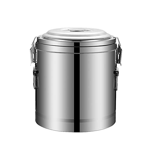 YYUINU Edelstahl Thermobehälter für Essen Eimer, Thermos-Lebensmittelbehälter, Stay Hot Camp Barrel, Hält Speisen 24 Stunden Lang Heiß und Kalt, Silber,Without tap-12L YYUINU Edelstahl Thermobehälter für Essen Eimer, Thermos-Lebensmittelbehälter, Stay Hot Camp Barrel, Hält Speisen 24 Stunden Lang Heiß und Kalt, Silber,Without tap-12L von YYUINU