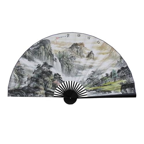 YYUINU Großer Hängender Fächer, Landschaftsmalerei, Dekorativer Hängender Fächer, Großer Klappbarer Fächer Im Chinesischen Stil,C-Height 70cm Unfolded Length 125cm YYUINU Großer Hängender Fächer, Landschaftsmalerei, Dekorativer Hängender Fächer, Großer Klappbarer Fächer Im Chinesischen Stil,C-Height 70cm Unfolded Length 125cm von YYUINU