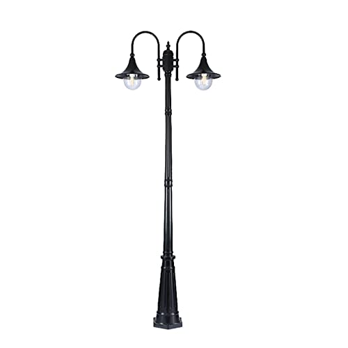 YYUINU Straßenlaterne Im Freien, Doppelköpfige Hofvilla-Gartenrasenlampe, Wohnstraßenlampe, Schwarz,290cm YYUINU Straßenlaterne Im Freien, Doppelköpfige Hofvilla-Gartenrasenlampe, Wohnstraßenlampe, Schwarz,290cm von YYUINU