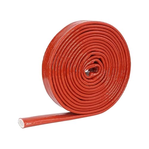 1 Stück Glasfaser-Silikon-Ummantelung – hitzebeständiger Schutz for Verkabelung und Kabel (4–35 mm Innendurchmesser)(Red,35 mm) von YYULZO