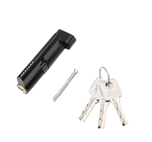 1 Stück Türschließzylinder aus Zinklegierung for den Innenbereich mit 3 Messingschlüsseln – 29 mm Höhe, 70 mm Länge, eine Seite geöffnet, einfache Installation(Stainless) von YYULZO