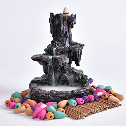 Handgefertigte Backflow Räucherstäbchenhalter, Räucherstäbchenhalter Resin Räucherstäbchenhalter Räucherkegelhalter Räucherstäbchenhalter Rückfluss Räuchergefäß Dekoration Geschenk,10 Free Cones von YYW