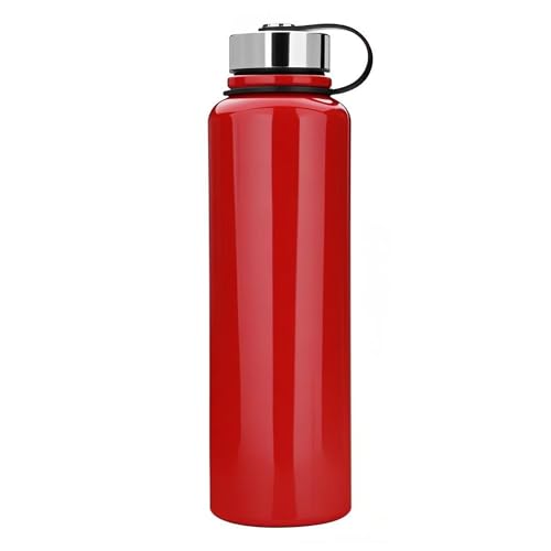 YYW 1.5 Liter Edelstahl Thermo Trinkflasche, Vakuum Isolierte Edelstahl Thermosflasche Auslaufsicher Wasserflasche Sportflasche, Doppelwandige Isolierflasche für Für den Sport (Rot) YYW 1.5 Liter Edelstahl Thermo Trinkflasche, Vakuum Isolierte Edelstahl Thermosflasche Auslaufsicher Wasserflasche Sportflasche, Doppelwandige Isolierflasche für Für den Sport (Rot) von YYW