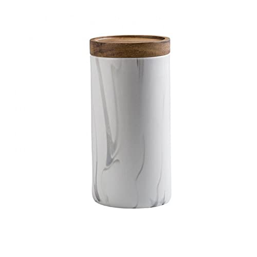 YYW Keramik-Vorratsdose für Lebensmittel, auslaufsichere Teedosen mit luftdichtem Verschluss aus Bambusdeckel, modernes Design, Keramik-Lebensmittelaufbewahrungsdose von YYW