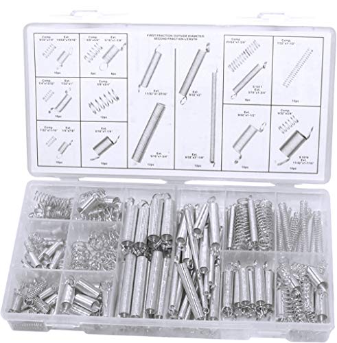 YYWEi Spiralfeder Druckfeder Zugfeder 200Stk Zugfedern Sortiment Stahlfeder Feder Sortiment Set Größen vorsortiert in praktischer Kunststoffbox YYWEi Spiralfeder Druckfeder Zugfeder 200Stk Zugfedern Sortiment Stahlfeder Feder Sortiment Set Größen vorsortiert in praktischer Kunststoffbox von YYWEi
