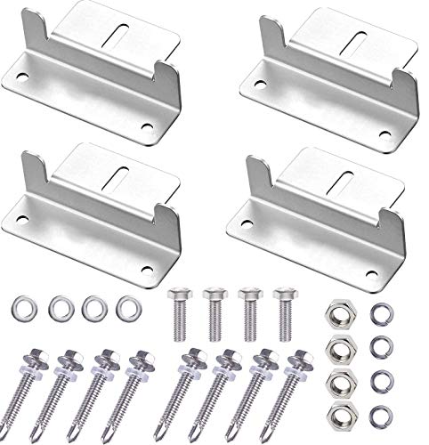 YYWEi Z-Halter Solarmodul Halterung für Montage Solarpanel Dachmontage Z-Halterung mit Muttern und Schrauben für Wohnmobile, Boote, Dächer, Wände und andere Off-Gird-Dachinstallationen von YYWEi