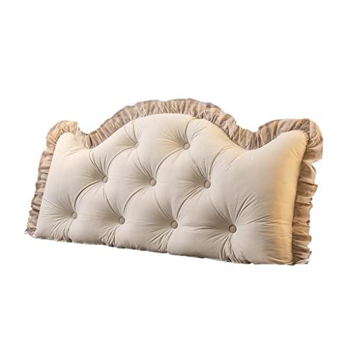 YYXDMFY Kopfteil Kissen Kissen Großes Rückenkissen Rückenstütze zum Aufsitzen im Bett Kissen Nachtkissen Kaffee Nachtkissen Kopfteilkissen Wandkissen (Color : Beige, Size : 70X120cm) von YYXDMFY