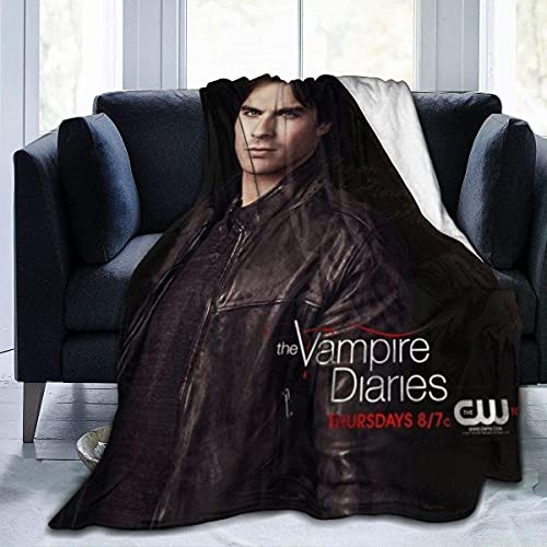 YYXPDD The Vampire Diaries Decke 100% Flanell Mikrofaser Ian Joseph Somerhalder Bettwäsche Sofa Decke Schlafzimmer Dekoration (Terror-4, 204×153cm(80"x60")) von YYXPDD