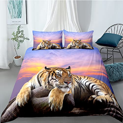 YYZBS Baby Bedding Set Lila Tiger Soft and Skin-Friendly Microfiber Babys Duvet Cover and + 1 Pillowcases 16"x24" Suitable for Baby von YYZBS