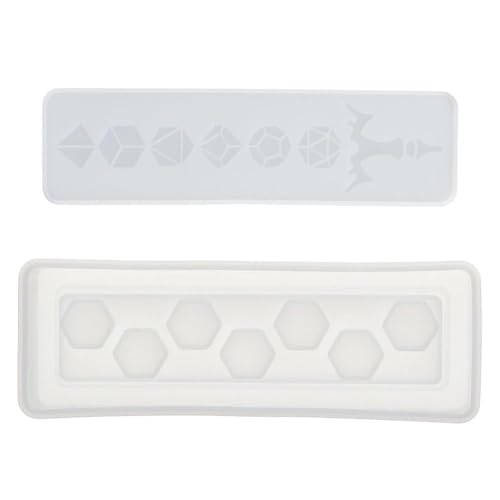 2 Stück Würfelbox Silikonform, Epoxidharz Gießformen Lange Würfelaufbewahrung mit Abdeckung Set für Seifenherstellung, Heimdekoration, Harz Handwerk DIY von YYlingx