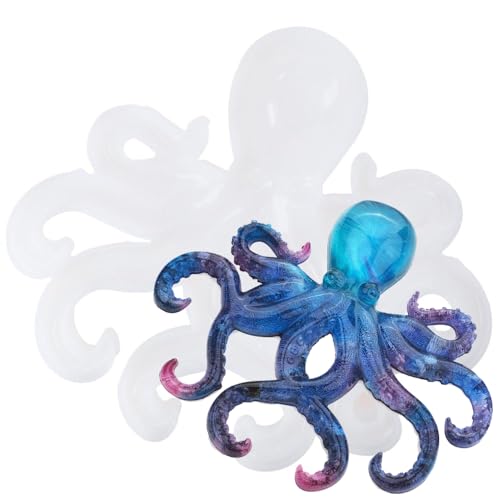 YYlingx Große Oktopus Harz Formen, 3D Ozean Octopus Form, Silikon Tiere Form für DIY Handwerk von YYlingx
