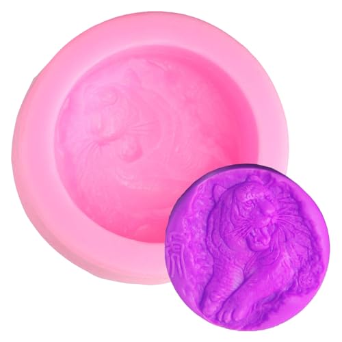 YYlingx Tiger Form Silikon Tierform Seifenform für Seifenherstellung Handwerk DIY Handgemachte Schokolade Süßigkeiten von YYlingx