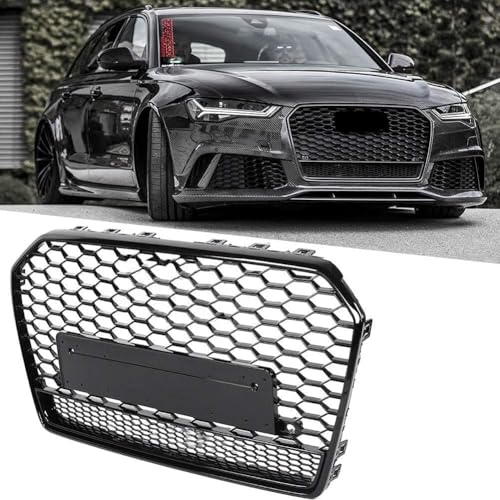 YYlong Auto Vordere Stoßstange Kühlergrill für Audi A6 S6 C7 2015-2018 KüHlergrill Front Ersatz Hauben Grill Doppelsteg Sport Kühlergrill von YYlong
