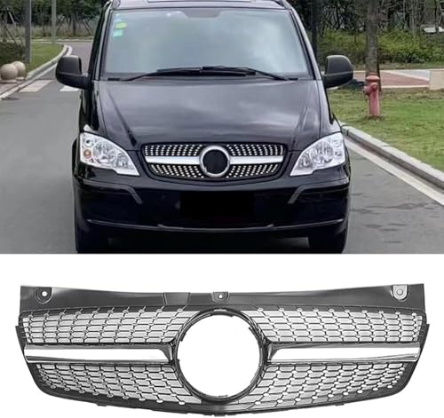 YYlong Auto Vordere Stoßstange Kühlergrill für Benz W639 Viano Vito 2011-2014 KüHlergrill Front Ersatz Hauben Grill Doppelsteg Sport Kühlergrill YYlong Auto Vordere Stoßstange Kühlergrill für Benz W639 Viano Vito 2011-2014 KüHlergrill Front Ersatz Hauben Grill Doppelsteg Sport Kühlergrill von YYlong