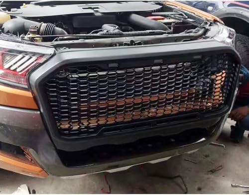 YYlong Auto Vordere Stoßstange Kühlergrill für Ford Ranger T7 XL XLT Mk3 2015-2017 KüHlergrill Front Ersatz Hauben Grill Doppelsteg Sport Kühlergrill von YYlong