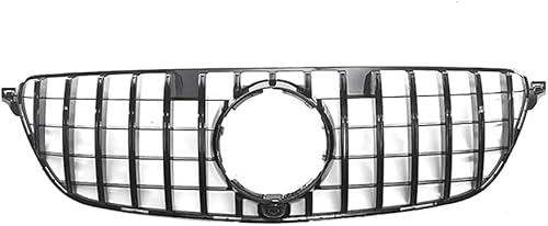 YYlong Auto Vordere Stoßstange Kühlergrill für Mercedes Benz GLE-Class (W166) Modified GT 2016-2019 KüHlergrill Front Ersatz Hauben Grill Doppelsteg Sport Kühlergrill von YYlong