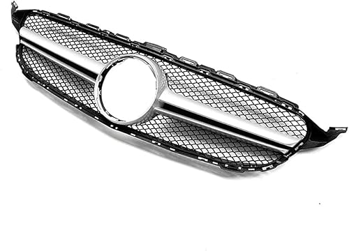 YYlong Auto Vordere Stoßstange Kühlergrill für Mercedes C-Class W205 AMG 2015-2018 KüHlergrill Front Ersatz Hauben Grill Doppelsteg Sport Kühlergrill YYlong Auto Vordere Stoßstange Kühlergrill für Mercedes C-Class W205 AMG 2015-2018 KüHlergrill Front Ersatz Hauben Grill Doppelsteg Sport Kühlergrill von YYlong
