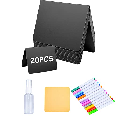 20 Stück Mini-Kreidetafel-Schilder für Lebensmittel, wiederverwendbare und reservierte Tischschilder, Lebensmittel-Etiketten für Party-Buffet, Buffet-Display, Tischkarten 20 Stück Mini-Kreidetafel-Schilder für Lebensmittel, wiederverwendbare und reservierte Tischschilder, Lebensmittel-Etiketten für Party-Buffet, Buffet-Display, Tischkarten von YZ&LIANGYUAN