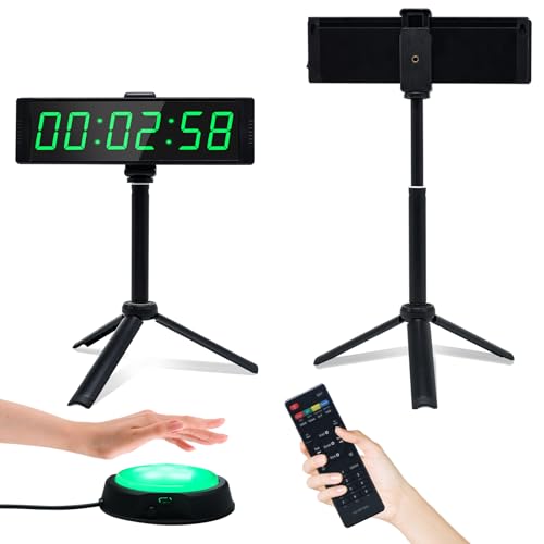 YZ Coundown Timer mit Start-/Stopp-Taste, Digital Stoppuhr mit Fernbedienung, 12/24H LED Wand Uhr, Intervall-Timer für Workout, Fiteness, Sport, Home Gym Garage von YZ