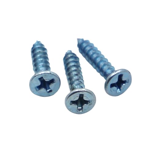 10(Stück M3 M4 M5 M6 Blau verzinkter Stahl Kreuzschlitz Senkkopf Blechschrauben Holzschraube(12mm,M4 10pcs) von YZADSXCL