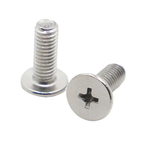 10–50 Stück M1.4 M1.6 M2 M2.5 M3 M4 M5 M6 CM Edelstahl Dünne Maschinenschraube Kreuz Flach Waferkopf Laptop Schraube Bolzen(6mm,M1.6 50pcs) von YZADSXCL