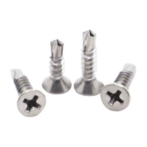 10 Stück M3.5 M4.2 .8 M5. M6.3 410 Edelstahl Flachkopf Selbstbohrende Schraube Selbstschneidende Schwalbenschwanzschrauben(38mm,M5.5 10pcs) von YZADSXCL