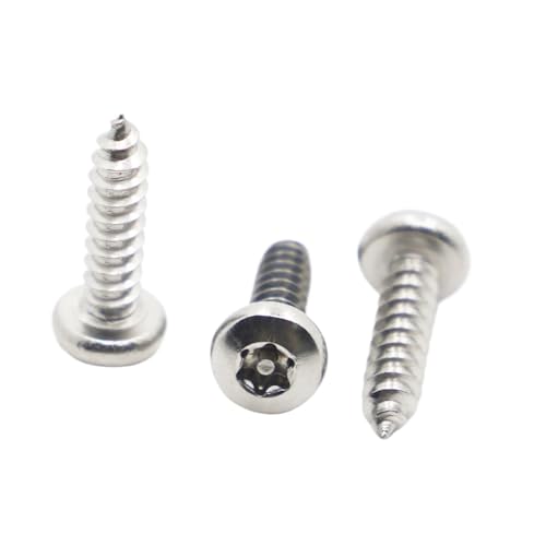 10 Stück Sechskant-Torxschrauben M3.9 M4.2 .8 aus Edelstahl mit Flachrundkopf und Sicherheitsstift, selbstschneidende Holzschraube(19mm,M4.2 10pcs) von YZADSXCL
