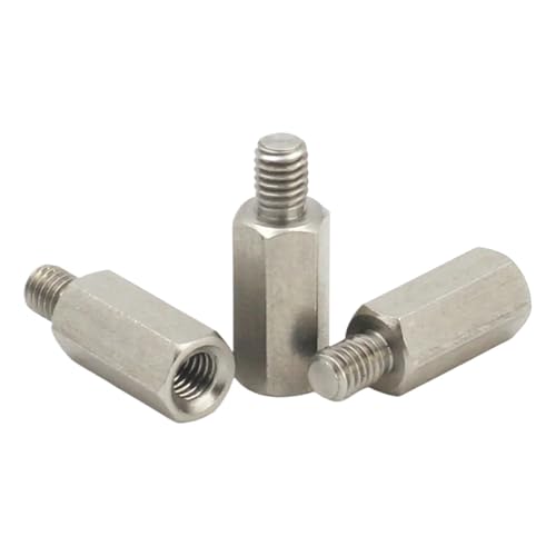 10 stücke 304 Edelstahl M2 M2.5 Hex Standoff Männlich Zu Weiblich Standoff Spacer Schraube(6mm,M2.5xL plus 4(10PCS)) von YZADSXCL