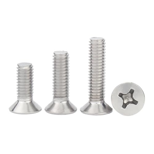 100 Stück M1 M1.2 M1.4 304 Edelstahl Kreuz Flach Senkkopf Schraube Bolzen Mini Schrauben(2.5mmx100pcs,M1.2) von YZADSXCL
