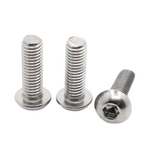 2/5/10 Stück M6 M8 M10 Bolzen A2-70 Linsenkopf-Innensechskantschraube 304 Edelstahl Pilzkopfschrauben(35mm,M10 2pcs) von YZADSXCL