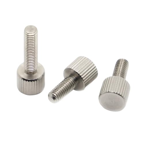 2/5 Stück M2 .5 M3 M4 M5 M6 304 Edelstahl Rändelschraube Flachrundkopf Handfestziehen Chassis(16mm,M3 5pcs) von YZADSXCL