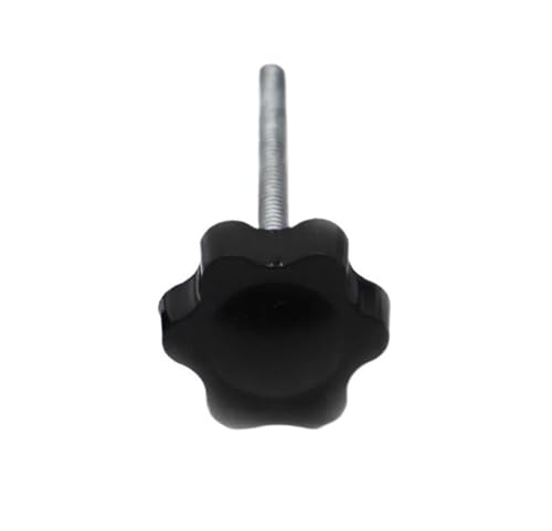 2/5 Stück M4 M5 M6 M8 M10 M12 Griffschraube Pflaume Handfestziehschraube Sternförmige Anziehmuttern Bakelit-Kohlenstoffstahlknopf(16mm,M4 5pcs) von YZADSXCL
