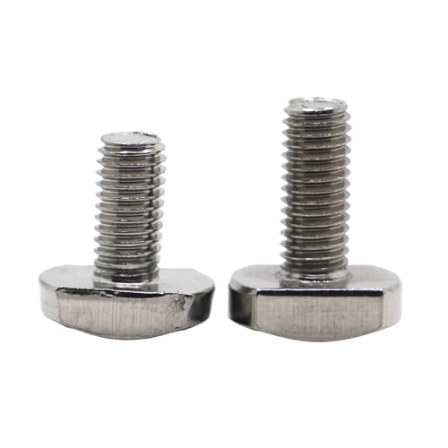 2/5 Stück M5 M6 M8 M10 M12 A2-70 304 Edelstahl T-Nut Rutsche Schienenschiene T-Form Typ Rechteck Hammerkopfschraube Bolzen(35mm,M8 5pcs) von YZADSXCL