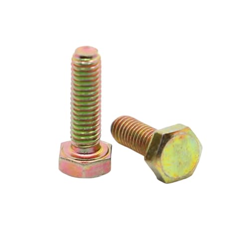 2/5 Stück M6 M8 M10 M12 Farbverzinkung Kohlenstoffstahl Metrisches Gewinde Außensechskantschraube Äußere Sechseckschrauben(90mm,M10 2pcs) von YZADSXCL